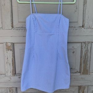 Garage XS Pinstripe A-Line Straight fit dress